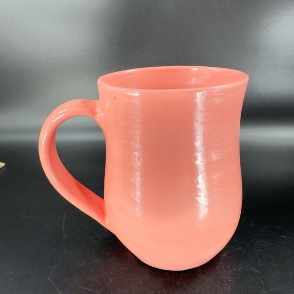 Haiti Genese Pottery Hand Made RedWare Coffee Mug Cup Hot Flamingo Pink Glaze - Picture 11 of 13